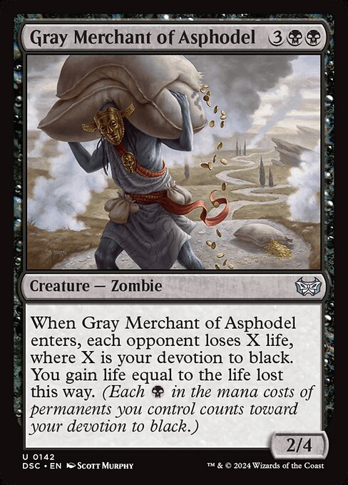Gray Merchant of Asphodel (142) [Duskmourn: House of Horror Commander]