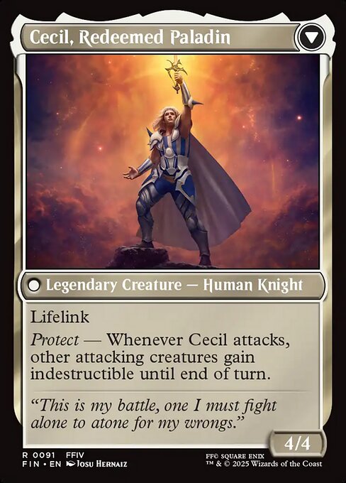 Cecil, Dark Knight // Cecil, Redeemed Paladin (91) [Final Fantasy] Reverse