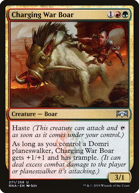 Charging War Boar (271) [Ravnica Allegiance]