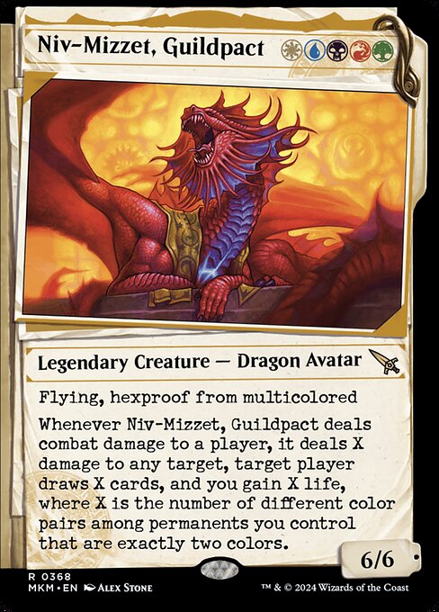 Niv-Mizzet, Guildpact (368) [Murders at Karlov Manor] [Showcase]