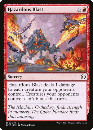 Hazardous Blast (135) [Phyrexia: All Will Be One]