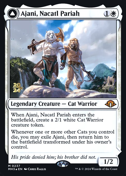 Ajani, Nacatl Pariah // Ajani, Nacatl Avenger (237s) [Modern Horizons 3 Promos]
