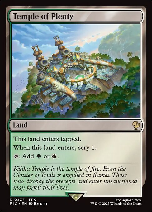 Temple of Plenty (437) [Final Fantasy Commander]