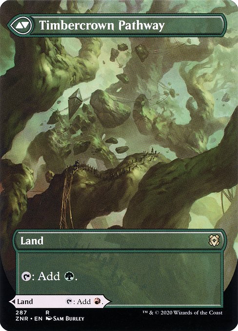 Cragcrown Pathway // Timbercrown Pathway (287) [Zendikar Rising] [Borderless]