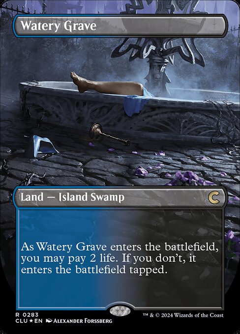 Watery Grave (283) [Ravnica: Clue Edition] [Borderless]