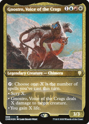 Gnostro, Voice of the Crags (596) [Commander Legends] [Etched]