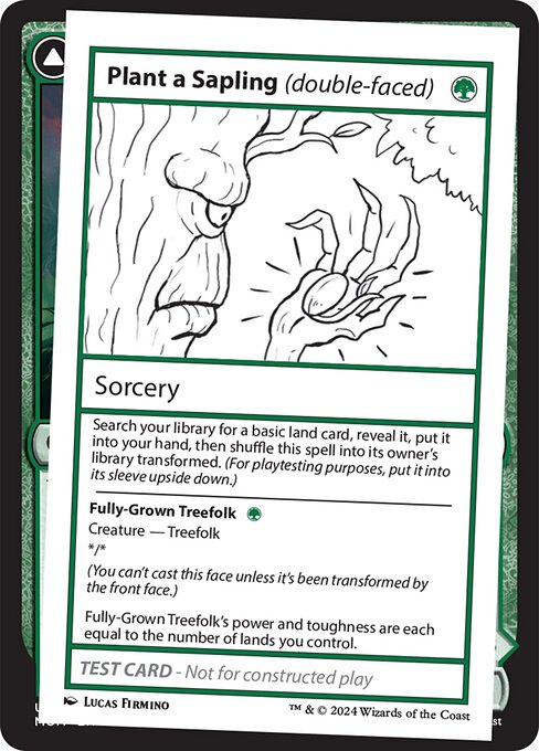 Plant a Sapling (double-faced) // Fully-Grown Treefolk (999-PAS) [Mystery Booster 2]
