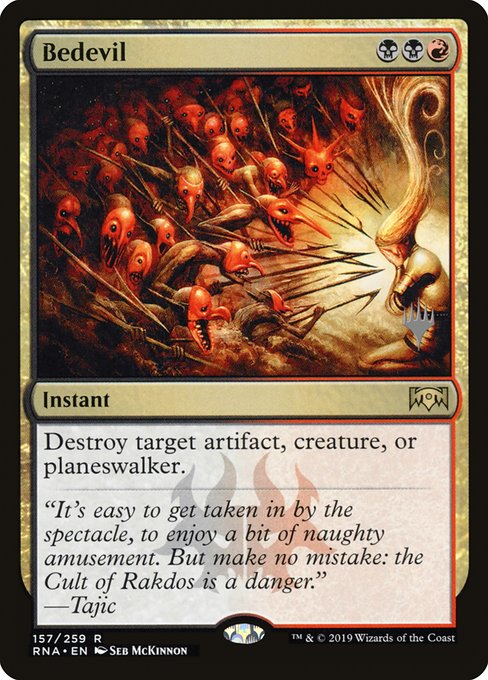 Bedevil (157p) [Ravnica Allegiance Promos]