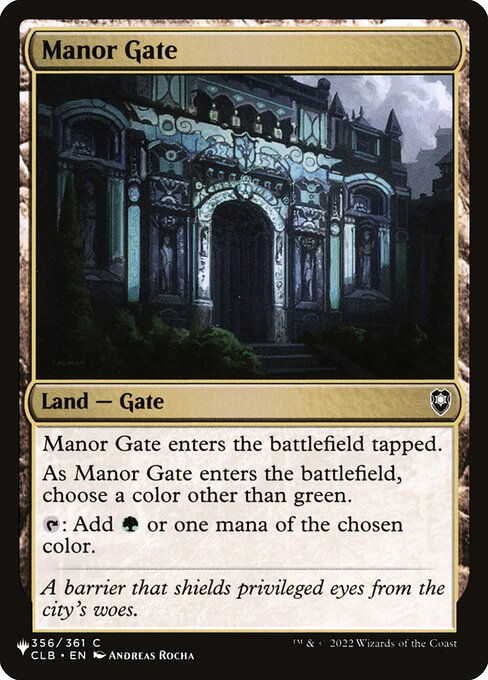 Manor Gate (CLB-356) [The List]