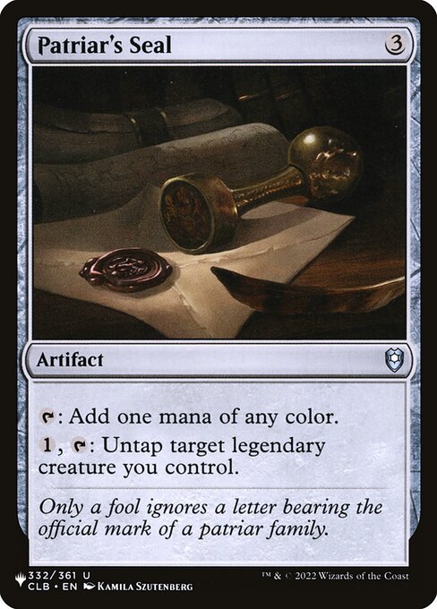 Patriar's Seal (CLB-332) [The List]
