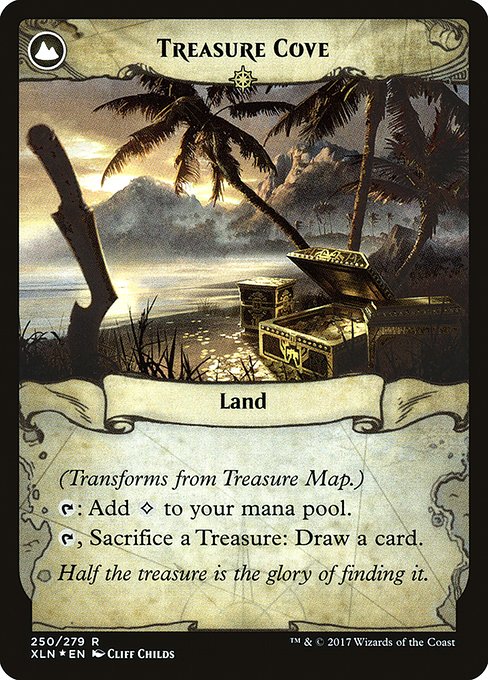 Treasure Map // Treasure Cove (250s) [Ixalan Promos] Reverse