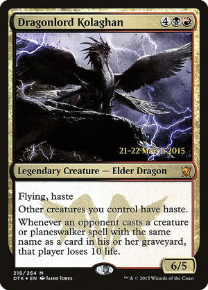 Dragonlord Kolaghan (218s) [Dragons of Tarkir Promos]