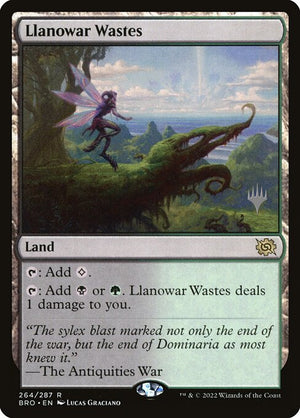 Llanowar Wastes (264p) [The Brothers' War Promos]