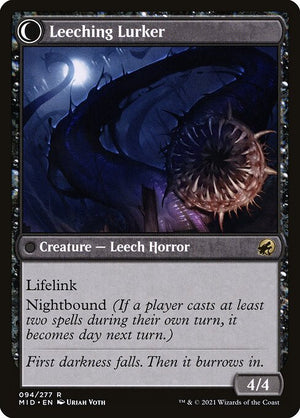 Curse of Leeches // Leeching Lurker (94) [Innistrad: Midnight Hunt] Reverse