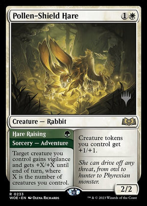 Pollen-Shield Hare // Hare Raising (233p) [Wilds of Eldraine Promos]