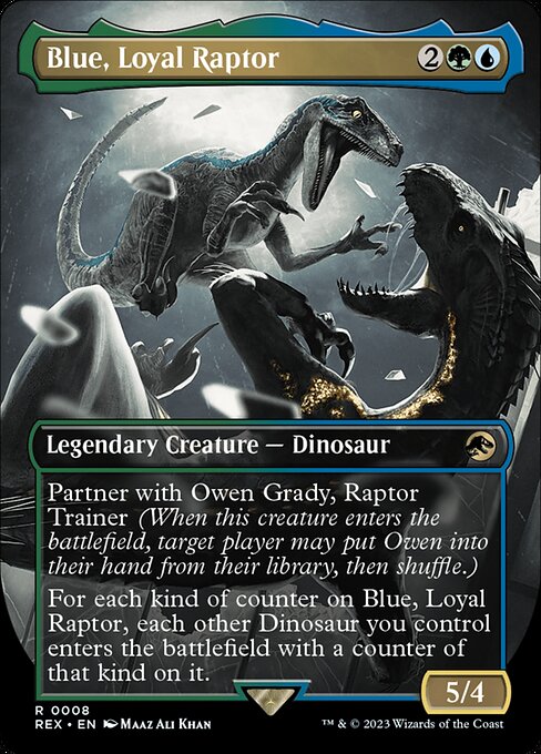 Blue, Loyal Raptor (8) [Jurassic World Collection] [Borderless]