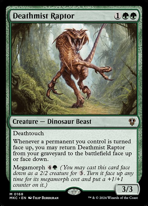 Deathmist Raptor (168) [Murders at Karlov Manor Commander]