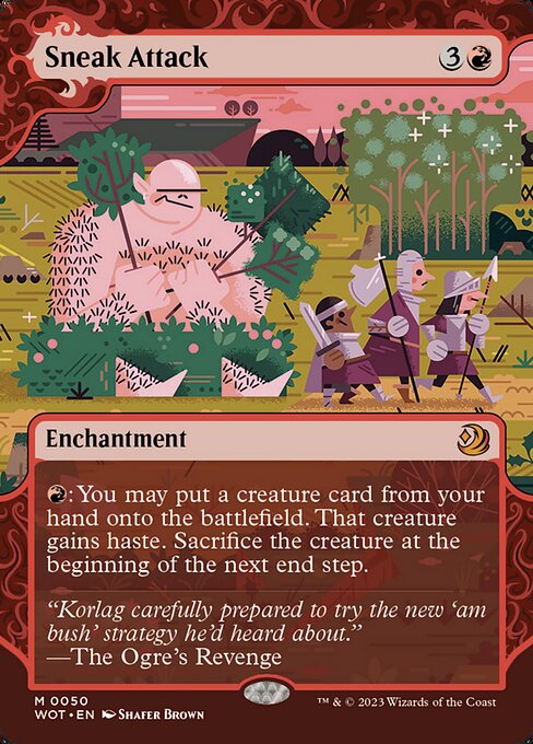 Sneak Attack (50) [Wilds of Eldraine: Enchanting Tales] [Showcase, Borderless]