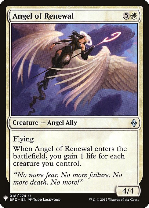 Angel of Renewal (BFZ-18) [The List]