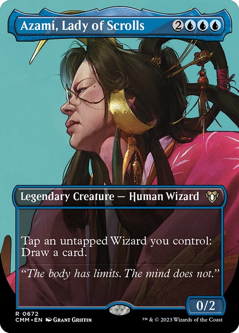 Azami, Lady of Scrolls (672) [Commander Masters] [Borderless]