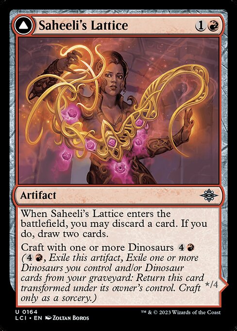 Saheeli's Lattice // Mastercraft Raptor (164) [The Lost Caverns of Ixalan]