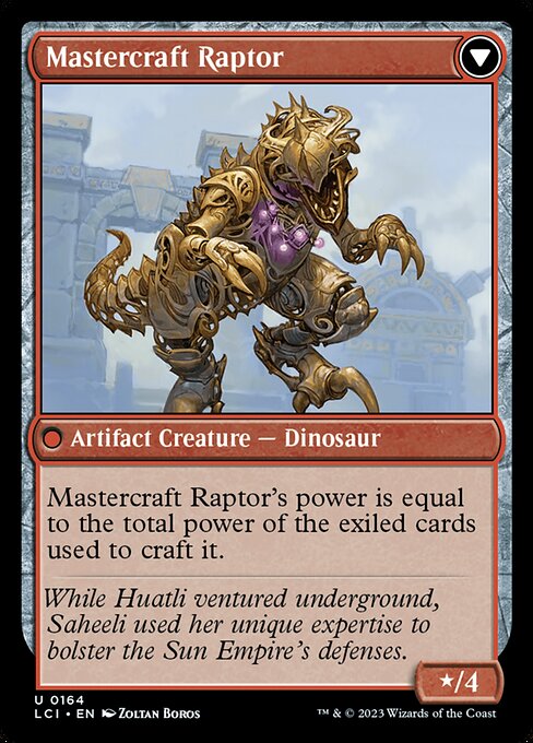 Saheeli's Lattice // Mastercraft Raptor (164) [The Lost Caverns of Ixalan] Reverse