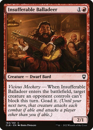 Insufferable Balladeer (184) [Commander Legends: Battle for Baldur's Gate]
