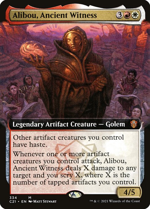 Alibou, Ancient Witness (334) [Commander 2021] [Extended Art]