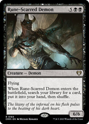 Rune-Scarred Demon (184) [Commander Masters]