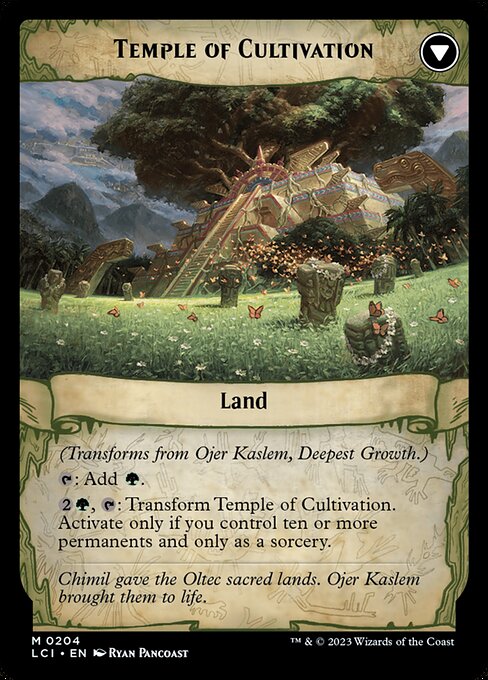 Ojer Kaslem, Deepest Growth // Temple of Cultivation (204) [The Lost Caverns of Ixalan] Reverse