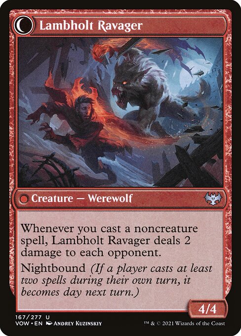 Lambholt Raconteur // Lambholt Ravager (167) [Innistrad: Crimson Vow] Reverse