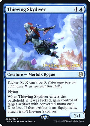 Thieving Skydiver (85s) [Zendikar Rising Promos]