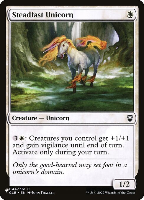 Steadfast Unicorn (CLB-44) [The List]