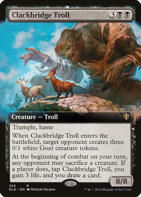 Clackbridge Troll (353) [Throne of Eldraine] [Extended Art]