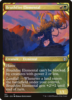 Brushfire Elemental (311) [Zendikar Rising] [Showcase]