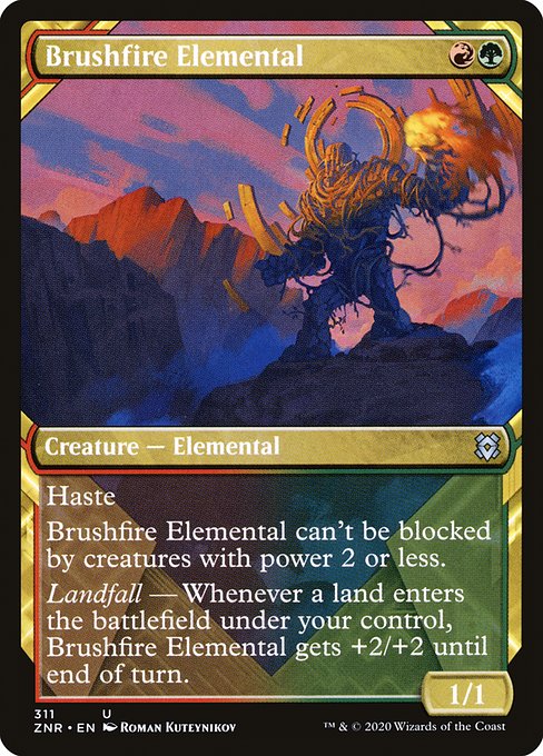 Brushfire Elemental (311) [Zendikar Rising] [Showcase]