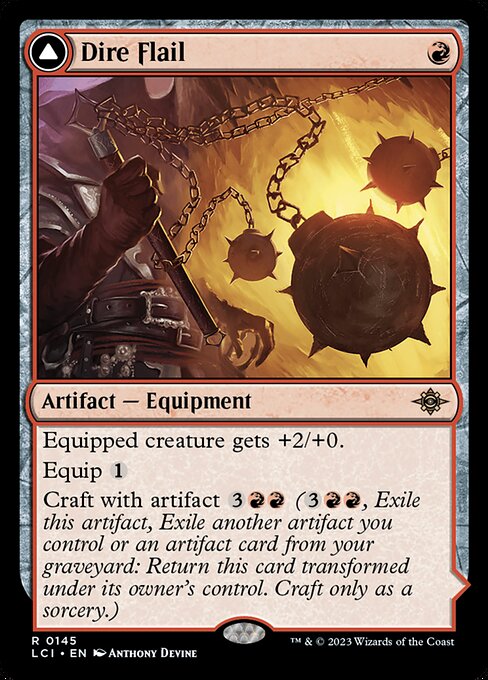 Dire Flail // Dire Blunderbuss (145) [The Lost Caverns of Ixalan]