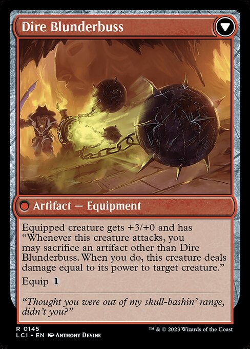 Dire Flail // Dire Blunderbuss (145) [The Lost Caverns of Ixalan]