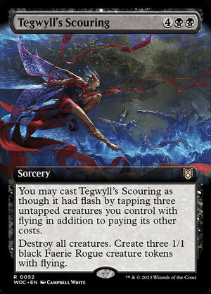 Tegwyll's Scouring (52) [Wilds of Eldraine Commander] [Extended Art]