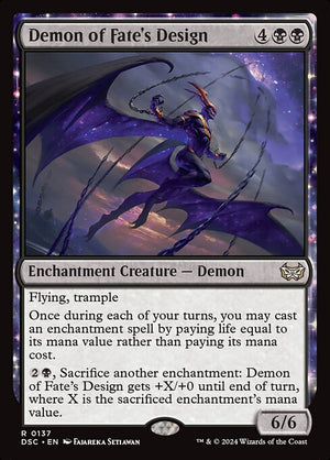 Demon of Fate's Design (137) [Duskmourn: House of Horror Commander]