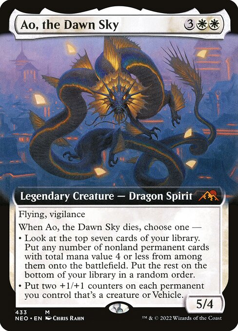 Ao, the Dawn Sky (433) [Kamigawa: Neon Dynasty] [Extended Art]