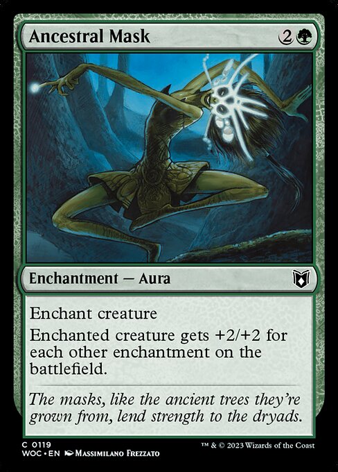Ancestral Mask (119) [Wilds of Eldraine Commander]