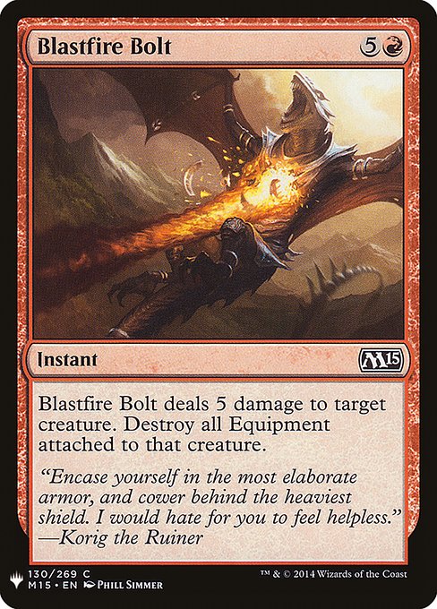 Blastfire Bolt (M15-130) [The List]