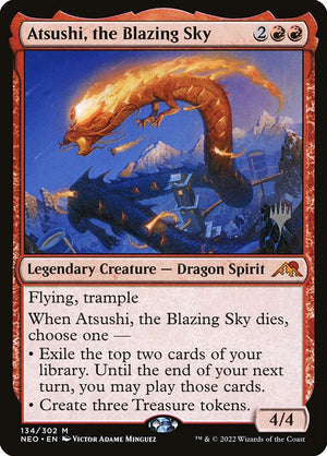 Atsushi, the Blazing Sky (134p) [Kamigawa: Neon Dynasty Promos]