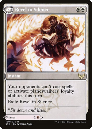 Flamescroll Celebrant // Revel in Silence (150) [Strixhaven: School of Mages] Reverse