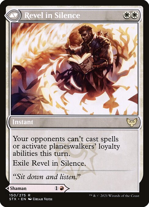 Flamescroll Celebrant // Revel in Silence (150) [Strixhaven: School of Mages] Reverse
