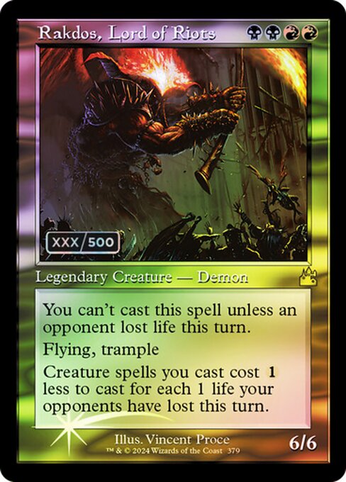 Rakdos, Lord of Riots (379z) [Ravnica Remastered]