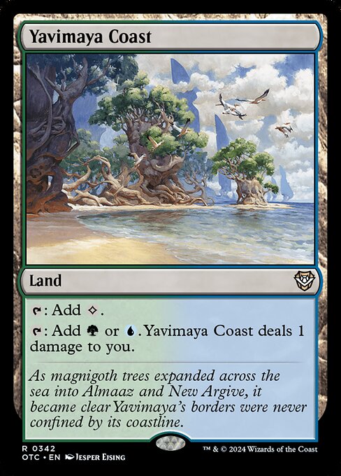 Yavimaya Coast (342) [Outlaws of Thunder Junction Commander]