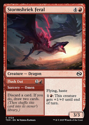 Stormshriek Feral // Flush Out (124) [Tarkir: Dragonstorm]
