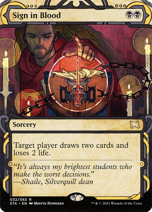 Sign in Blood (32) [Strixhaven Mystical Archive] [Showcase, Borderless]